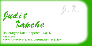 judit kapche business card